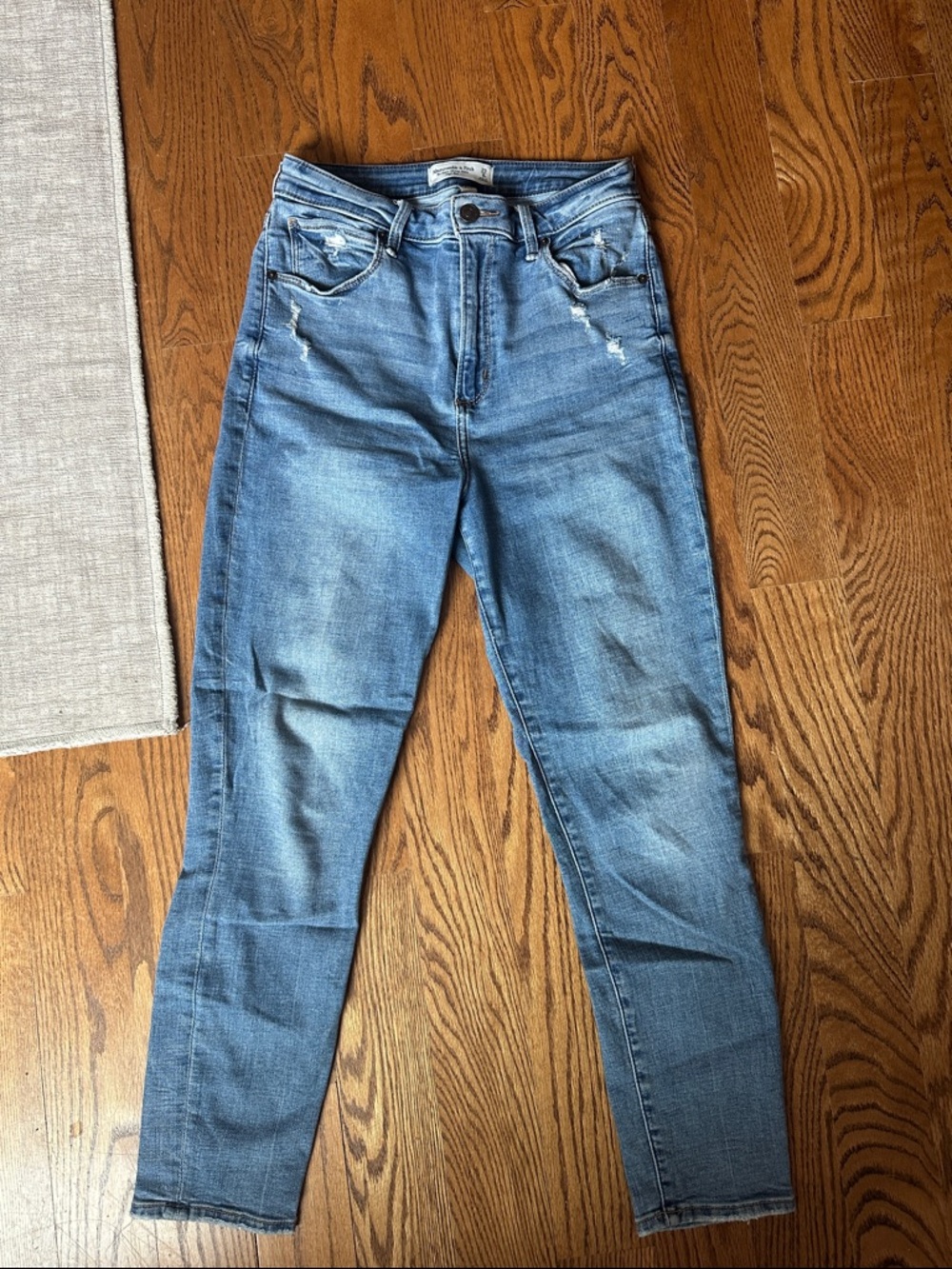 Abercrombie & Fitch Light Blue Super Skinny High Rise Jeans